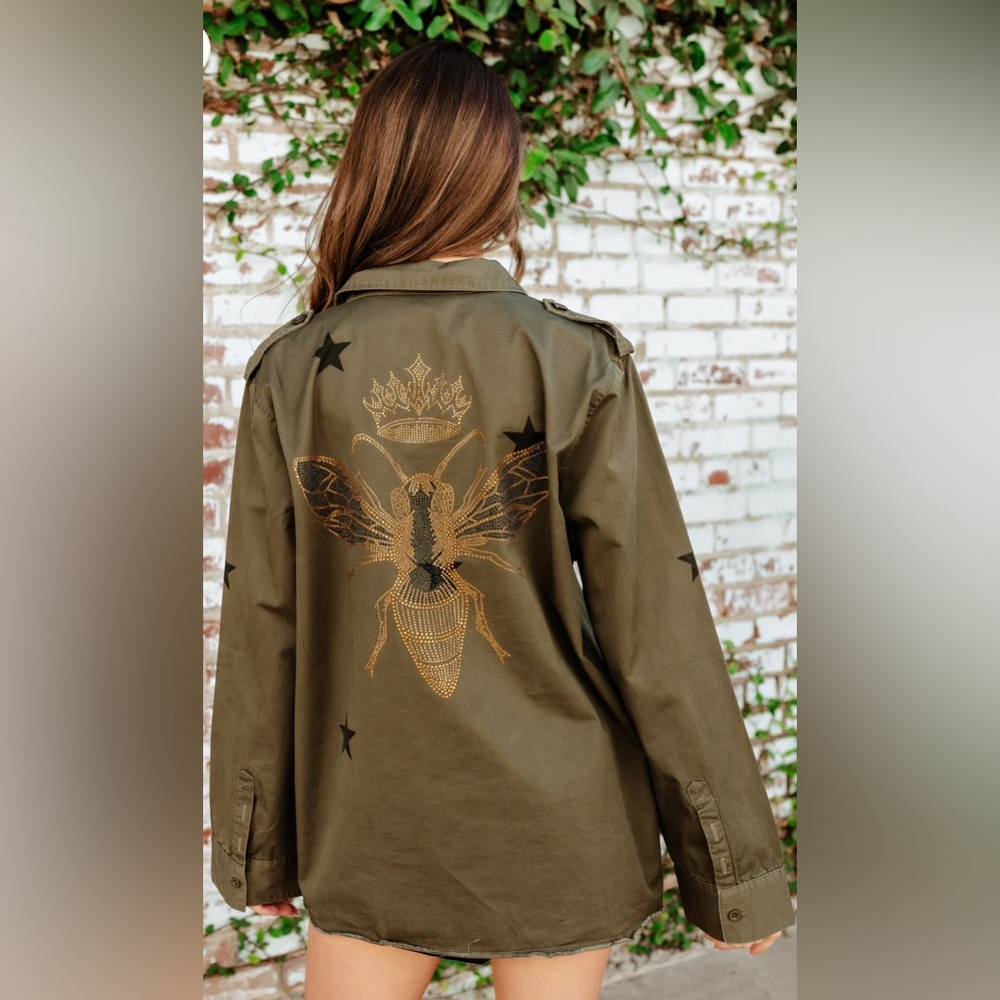 Crystal Studded Queen Bee Shacket | Beyonce Vibes NWOT